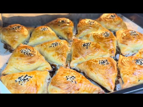 Видео: Готовим очень вкусную  слоеную самсу.