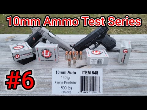 Видео: Серия испытаний 10-мм патронов: № 6 Underwood Xtreme Penetrator 140 гран | Стволы 5" и 3,8" | Точ...