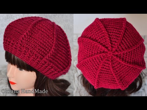 Видео: Теплый берет крючком. Подробный мастер класс. HAT crochet