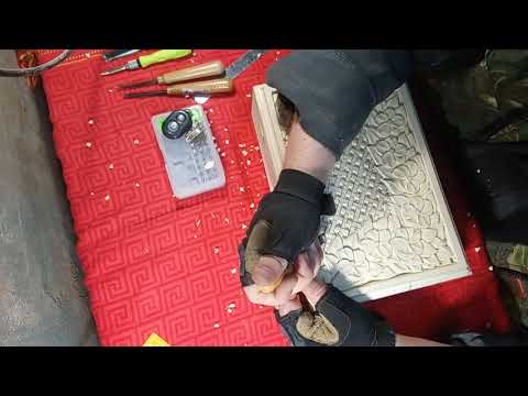 Видео: Резьба плетенки на крышке шкатулки