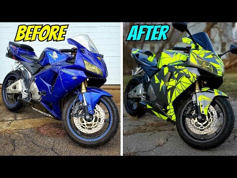 Видео: Трансформация CBR 600RR 2006 года (установка и обзор обтекателя Auctmarts)