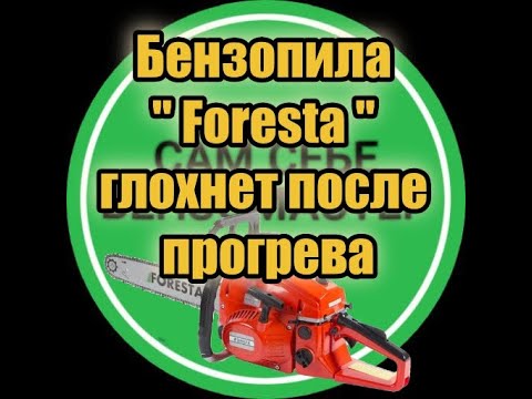 Видео: Бензопила "Foresta"глохнет после прогрева.