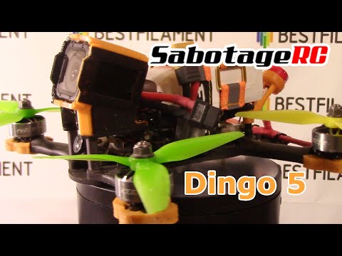 Видео: Фристайл дрон на раме Sabotage rc dingo 5 обзор тест и полеты.