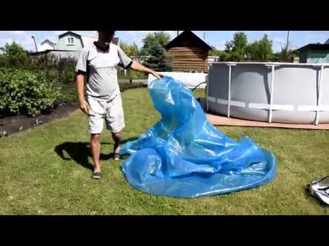 Видео: Обогревающее покрывало для бассейна intex