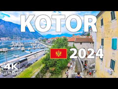 Видео: Котор Черногория Прогулка Walking Tour ☀️ 4K с Субтитрами