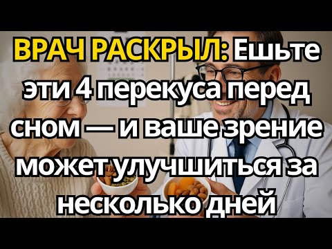 Видео: ЕШЬТЕ ЭТИ 4 ПЕРЕКУСА перед сном, чтобы ВОССТАНОВИТЬ ЯСНОЕ ЗРЕНИЕ за ночь