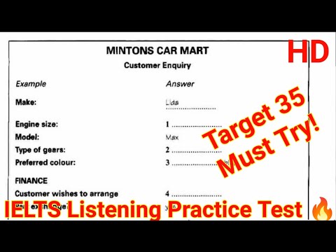 Видео: Mintons Car Mart IELTS Listening | Mantons Car Mart Listening | С ответами