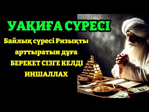 Видео: 10 МИНУТ КЕЙІН СІЗ ҚҰРМАЙ АҚША АЛАСЫЗ, АЛУДЫ СҰРАҢЫЗ Уақиға сүресі, Ризық, Байлық Несібеңіз Артады!
