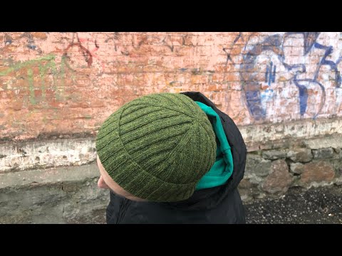 Видео: Бобинная пряжа.  Кардный меринос KENT от ZEGNA BARUFFA. Мужская шапка спицами.