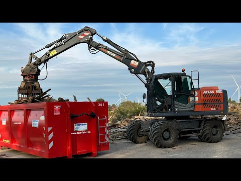 Видео: Работа экскаватора Atlas | Уборка территории, откос и дорога под забор #atlas #jcb #экскаватор 