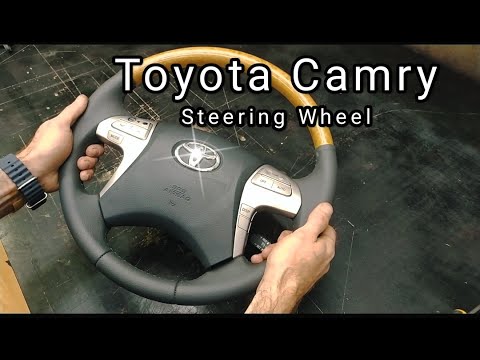 Видео: Перетяжка руля Toyota Camry--(Steering wheel cover "Toyota Camry")