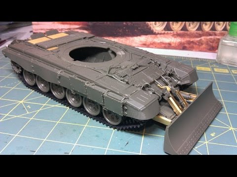 Видео: Т-90 с ТБС-86 (Meng Model) Часть 2