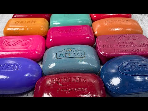 Видео: ASMR soap cutting Satisfying video Резка мыла АСМР💚