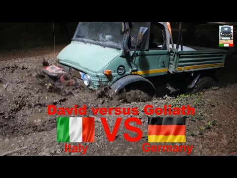 Видео: Mercedes UNIMOG vs Fiat Campagnola: вызов становится очень сложным! (часть 2 из 3)