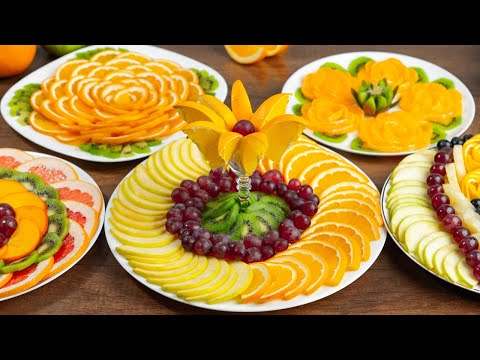 Видео: Красивая фруктовая нарезка на праздничный стол! 5 фруктовых тарелок на Новый год 2023