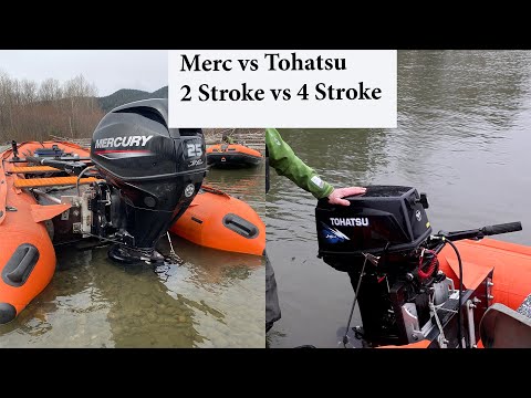 Видео: Тест скорости подвесного водомета Mercury против Tohatsu