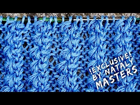 Видео: Необыкновенная РЕЗИНКА спицами "Delphinium" /Мой авторский узор! / Exclusive knitting pattern