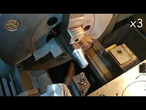 Видео: Тройник без сварки. Резьба К3/8''. Сломал резец.