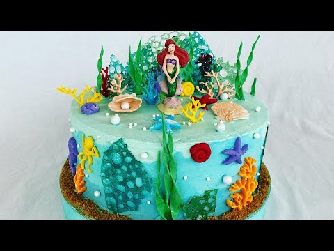 Видео: Cake Princess Ariel / торт принцесса Ариэль