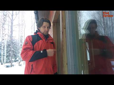 Видео: Безрамное остекление каркасного дома. Установка стеклопакетов в каркас стены.