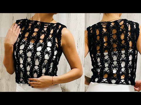 Видео: 🕷️УРООК - ЭЛЕГАНТНЫЙ И СОВРЕМЕННЫЙ ТОП ИЗ ПАУЧЬЕГО УЗОРА