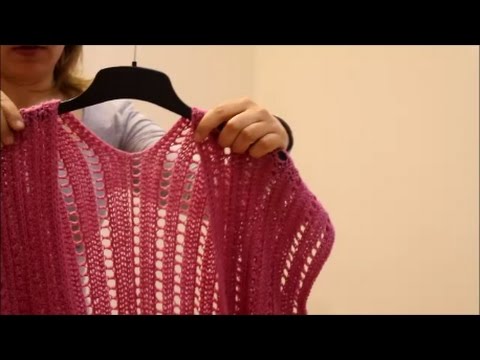 Видео: Простой жилет крючком. Simple crochet vest.