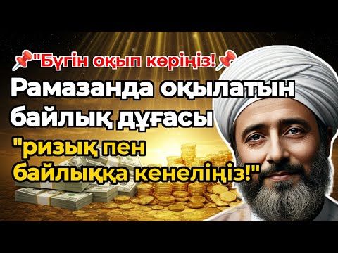 Видео: Ризық пен байлыққа кенелу үшін Рамазанда оқылатын дұға!