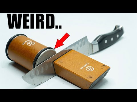 Видео: Что-то странное есть в этих вращающихся точилках для ножей.