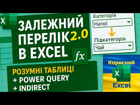Видео: Магія Power Query для Залежних Списків в Excel БЕЗ ФОРМУЛ