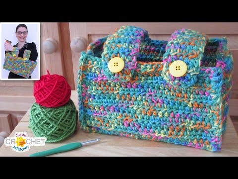 Видео: Сумка-корзинка на руку / проект – Вязание крючком на ходу – Схема и мастер-класс