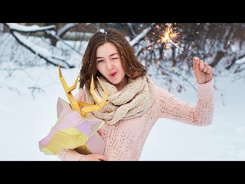 Видео: Фотосессия с бенгальскими огнями. Новогоднее видео.