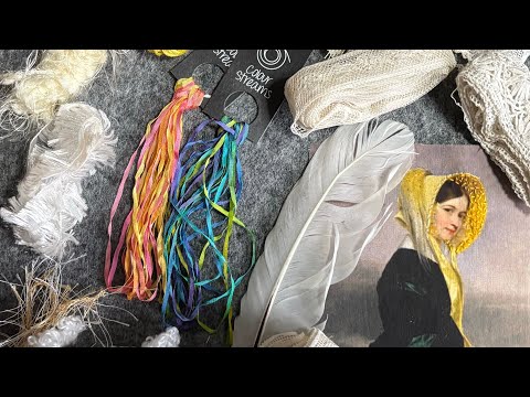 Видео: Портрет из ткани — кружево из секонд-хенда, часть 5, том 8 #roxysjournalofstitchery #slowstitch #...
