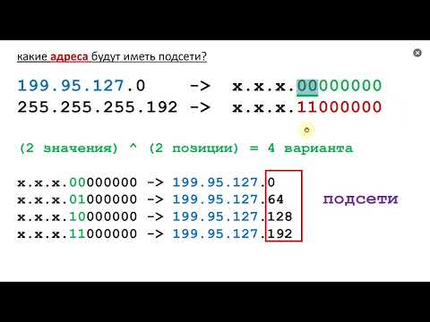 Видео: IPv4-адресация: расчёт адресов для подсетей