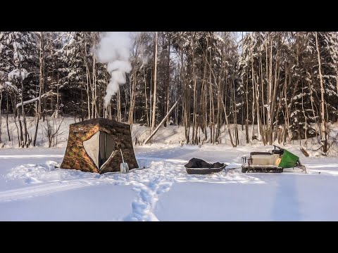 Видео: НОВЫЙ ДОМ В ЛЕСУ! В ТАЙГУ НА СНЕГОХОДЕ! ПОЙМАЛ ПРОЖОРЛИВУЮ РЫБУ!