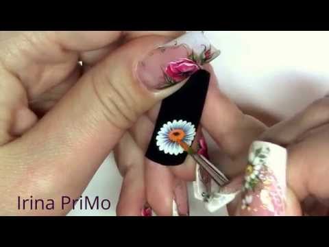 Видео: "Ромашка в стиле Жостово""Chamomile in Zhostovo style"by Irina PriMo Ирина Прижилевская-Мошенская