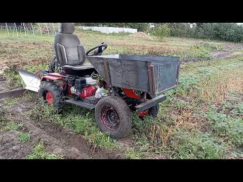 Видео: Испытание переделанной навески, вспашка огорода под чеснок.