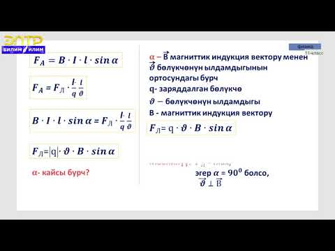 Видео: 11-класс | Физика |   Магиниттик агым. Лоренц күчү