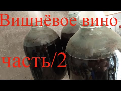 Видео: Изготовление домашнего вина из вишни часть 2/ 20.06.21г