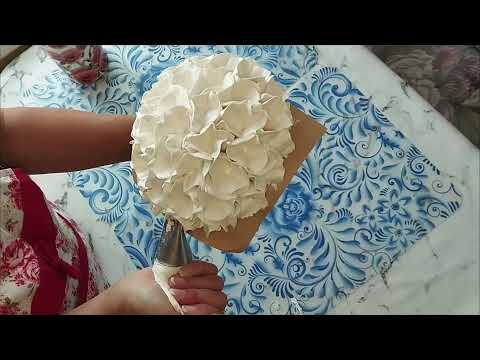 Видео: Создание гортензии из зефира. 