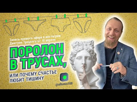 Видео: СЧАСТЬЕ ЛЮБИТ ТИШИНУ или ПОРОЛОН В ТРУСАХ. Дмитрий Троцкий