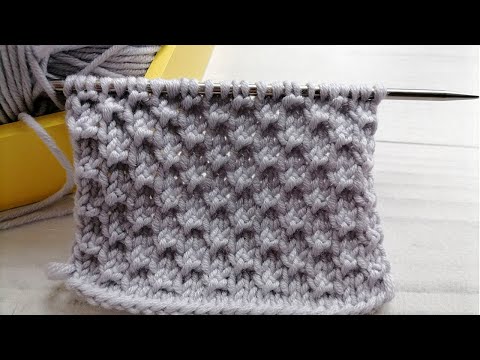 Видео: Очень простой 3D узор для вязания кардиганов, свитеров, шапок