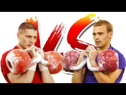 Видео: Илья Ташланов VS Александр Хвостов | Дуэль в двоеборье гиревого спорта (2014)