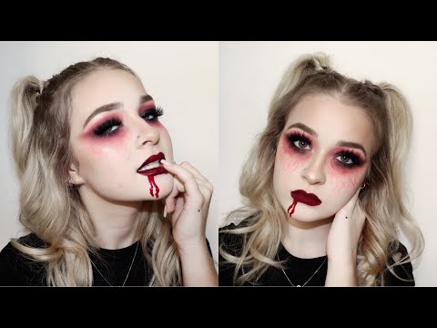 Видео: ЛЕГКИЙ МАКИЯЖ В СТИЛЕ ВАМПИР НА ХЭЛЛОУИН | ЖУТКИЙ СТИЛЬ 🎃