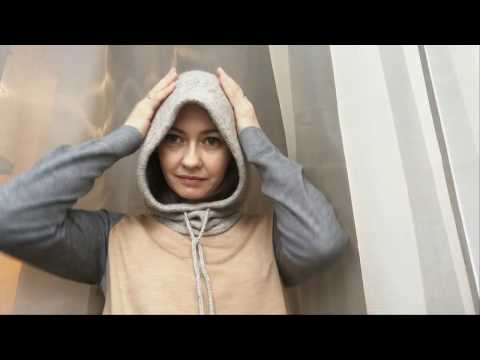 Видео: Эргономичный КАПОР спицами ~ Мастер Класс ~ Вязаный капюшон