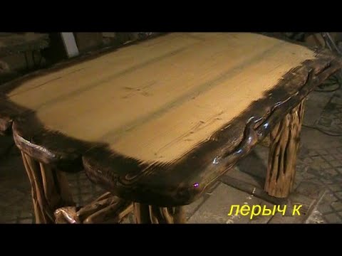 Видео: Кухонный стол из леса.