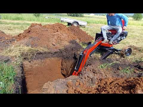 Видео: Испытание самодельного мини экскаватора