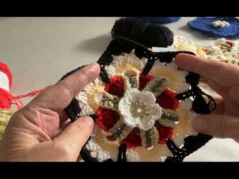 Видео: Потрясающий плед-Цветы Фриды 2часть#crochet #вязаниекрючком #grannysquare #пледкрючком 
