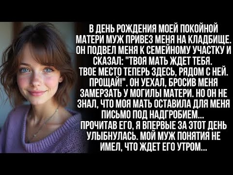 Видео: Муж бросил меня замерзать у могилы матери, но он и представить не мог, что было спрятано под плитой…