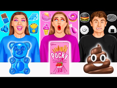 Видео: 24 Часа Едим Еду Одного Цвета Челлендж от BaRaDa Challenge