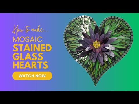Видео: Создаём красивые мозаичные витражные сердца | Простые советы для начинающих
